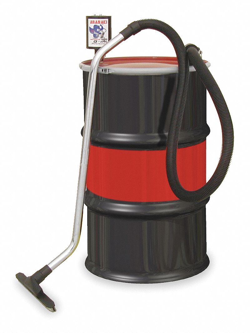 Abanaki Pneumatic Drum-Top Vacuum Head, 55 gal, 35 cfm, 1 1/2 in Vacuum Hose Dia. - QVAC1