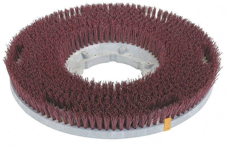 Tough Guy 11 in Round Cleaning, Scrubbing Rotary Brush for 13" Machine Size, Red - 1MEF3