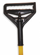 Tough Guy Wet Mop Handle, T-Bar Head Mop Connection Type, Yellow, Fiberglass, 63" Handle Length - 1NFF3