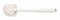 Tough Guy 15 inL Plastic Long Handle Correctional Toilet Brush, White - 1NFG8