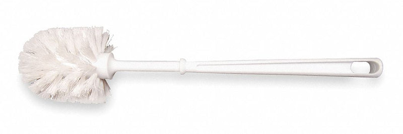 Tough Guy 15 inL Plastic Long Handle Correctional Toilet Brush, White - 1NFG8