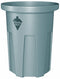 Tough Guy 35 gal Round Correctional Facility Trash Can, Plastic, Gray - 1NFH1