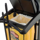 Rubbermaid Black, Microfiber Janitor Cart, Overall Length 48 1/4 in, Overall Width 22 in - FG9T7500BLA