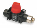 Legris Mini Ball Valve, Glass-Filled Nylon, Inline, 1-Piece, Pipe Size 1/4 in, Tube Size 3/8 in - 7915 60 14