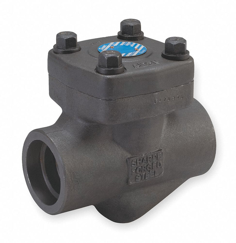 Top Brand Check Valve, 1 1/2 in, Single, Inline Piston, Carbon Steel, Socket x Socket - SV24834SW014