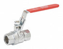 Top Brand Ball Valve, Chrome-Plated Brass, Inline, 2-Piece, Pipe Size 3/4 in, Connection Type FNPT x FNPT - 107-824-CL