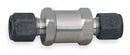 Parker Check Valve, 1/2 in, Single, Inline Poppet, 316 Stainless Steel, Compression x Compression - 8Z-C8L-10-SS