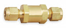 Parker Check Valve, 1/2 in, Single, Inline Poppet, Brass, Compression x Compression - 8A-C8L-10-BN-B