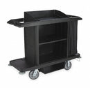 Rubbermaid Black, Housekeeping Cart, Overall Length 60 in, Overall Width 22 in, Overall Height 50 in - FG618900BLA