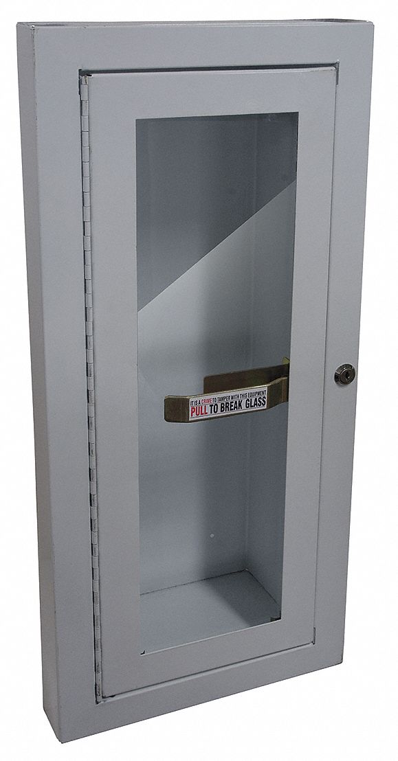 Top Brand Fire Extinguisher Cabinet, 20 3/4 in Height, 11 3/4 in Width, 5 1/8 in Depth, 5 lb Capacity - 1RK37