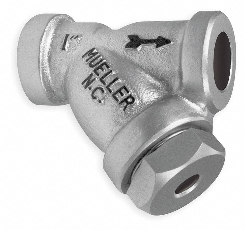 Mueller Steam Specialty 1 in Y Strainer, Socket Weld, 1/16 in Mesh, 4 9/16 in Length, Cast Carbon Steel - 1 582 CS socket weld