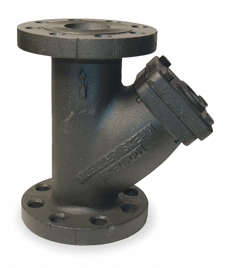 Mueller Steam Specialty 4 in Y Strainer, Flanged, 31/500 in Mesh, 15 5/8 in Length, Cast Iron - 4 752 iron body flanged