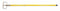 Ampco Non-Sparking Mop Holder, Clamp Mop Connection Type, Yellow, Aluminum, 9" Handle Length - M-1286