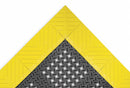 Notrax Drainage Mat, 6 ft L, 4 ft W, 1 in Thick, Rectangle, Black with Yellow Border - 620S4872BY