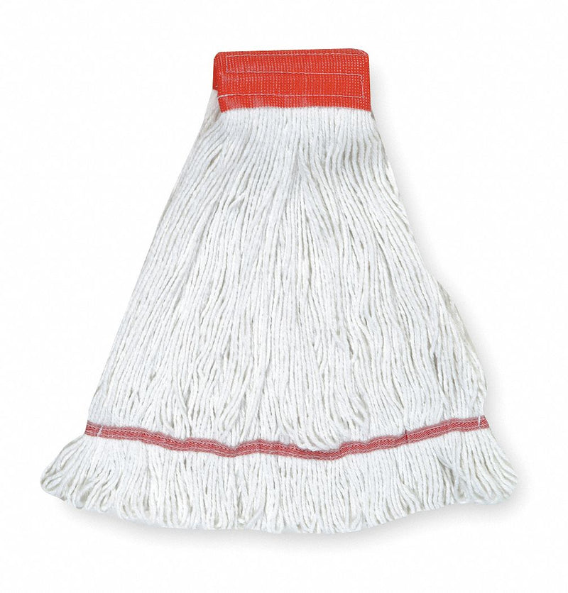 Tough Guy Clamp, Quick Change, Side-Gate Cotton String Wet Mop Head, White - 1TYV4