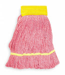 Tough Guy Clamp, Quick Change, Side-Gate Rayon String Wet Mop Head, Red - 1TYX5