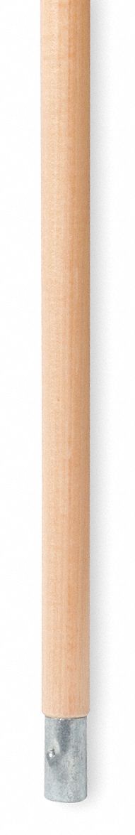 Tough Guy Wet Mop Handle, Screw On Mop Connection Type, Natural, Wood, 60" Handle Length - 1TZA6