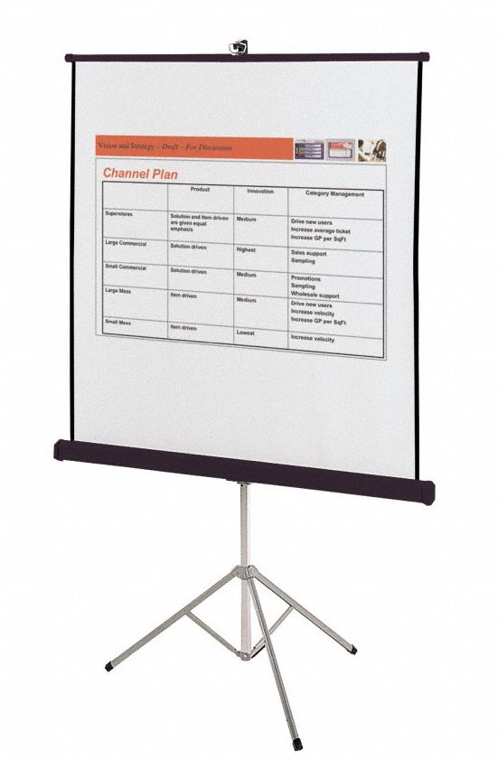 Quartet Manual Projection Screen with 60 x 60" Screen Size - 560S