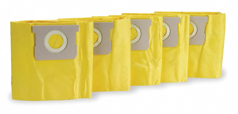 Dayton Vacuum Bag, Paper, 2-Ply, Standard Bag Filtration Type, For Vacuum Type Backpack Vacuum - 1UFP3