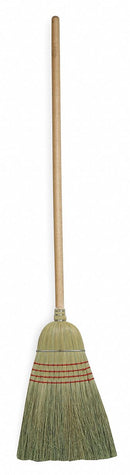 Tough Guy Natural Corn Broom, 12 in Sweep Face - 1VAB6