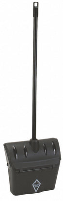 Tough Guy Long Handled Dust Pan, Black, Plastic - 1VAJ5
