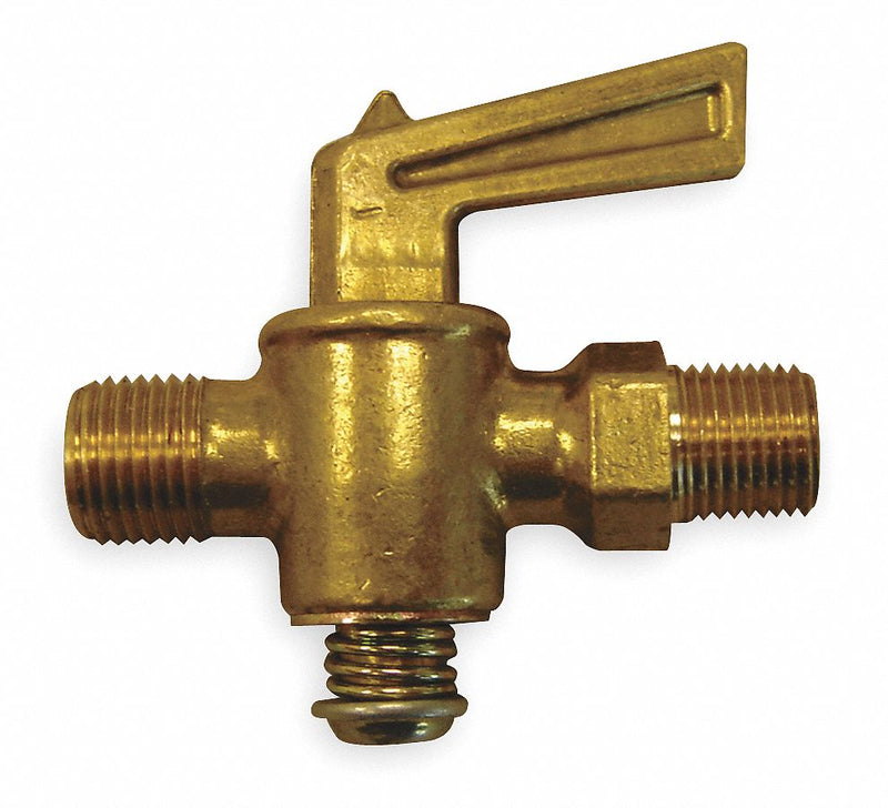 Top Brand 2 3/16 inL x 1 7/8 inH Brass Compression Ground Plug Valve, 5/16 in Tube Size - A664