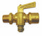 Top Brand 2 inL x 1 7/8 inH Brass MNPT x FNPT Ground Plug Valve, 1/8 in Pipe Size - 6824