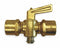 Top Brand 1 7/16 inL x 1 7/8 inH Brass FNPT x FNPT Ground Plug Valve, 1/8 in Pipe Size - 6804