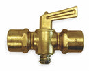Top Brand 1 3/4 inL x 1 7/8 inH Brass FNPT x FNPT Ground Plug Valve, 1/4 in Pipe Size - 6809