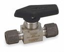 Parker Mini Ball Valve, 316 Stainless Steel, Inline, 1-Piece, Tube Size 1/4 in - 4Z-MB4LPFA-SSP