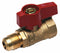Top Brand Gas Ball Valve, Brass, Inline, 2-Piece, Pipe Size 1/2 in, Connection Type FNPT x Flare - G-GBV-5050F