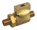 Top Brand Ball Valve, Brass, Inline, 2-Piece, Pipe Size 1/4 in, Connection Type MNPT x MNPT - G-BVRM-25M