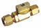 Top Brand Mini Ball Valve, Brass, Inline, 2-Piece, Pipe Size 1/4 in, Tube Size 1/4 in - 1WMN8