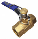 Top Brand Ball Valve, Brass, Inline, 2-Piece, Pipe Size 1 in, Connection Type FNPT x FNPT - 1WMP3