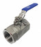 Top Brand Ball Valve, 316 Stainless Steel, Inline, 2-Piece, Pipe Size 3/8 in, Connection Type FNPT x FNPT - 1WMY1