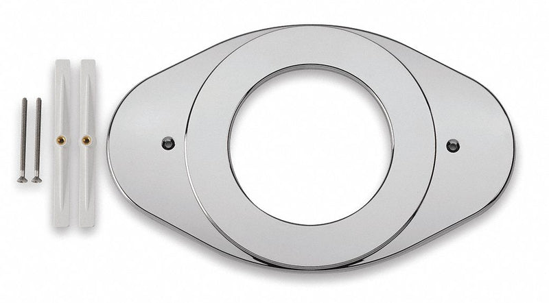 Delta Tub and Shower Cover Plate, Chrome Finish, For Use With Covering Up to 8