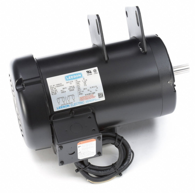 Leeson 4 HP Table Saw Motor,Capacitor-Start,3450 Nameplate RPM,230 Voltage,Frame 145Y - 120998