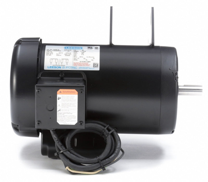 Leeson 4 HP Table Saw Motor,Capacitor-Start,3450 Nameplate RPM,230 Voltage,Frame 145Y - 120998