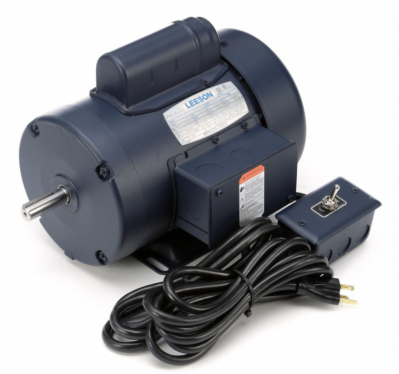 Leeson 1 1/2 HP Table Saw Motor,Capacitor-Start,3450 Nameplate RPM,115/230 Voltage,Frame 56 - 113627