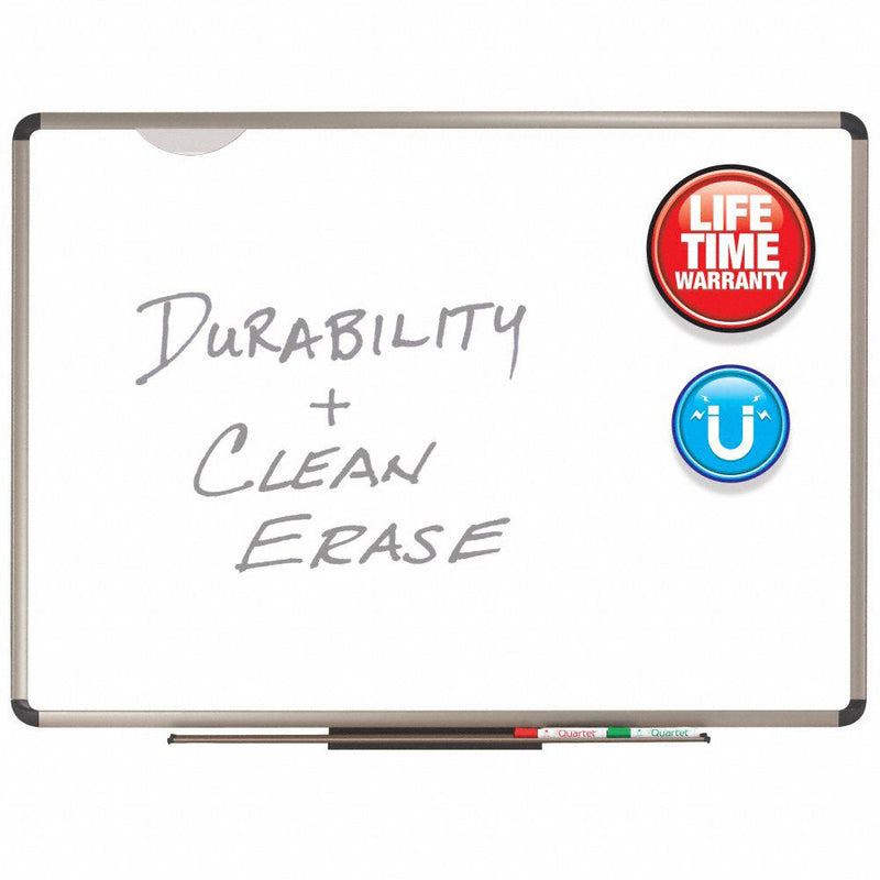 Quartet Gloss-Finish Porcelain Dry Erase Board, Wall Mounted, 36"H x 48"W, White - P564T