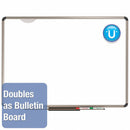 Quartet Gloss-Finish Porcelain Dry Erase Board, Wall Mounted, 48"H x 72"W, White - P567T