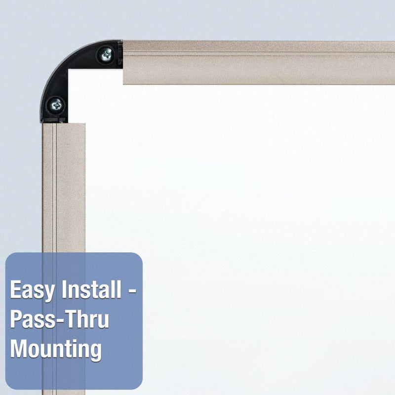 Quartet Gloss-Finish Porcelain Dry Erase Board, Wall Mounted, 36"H x 48"W, White - P564T