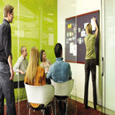 Quartet Magnetic Letter, Push-Pin Bulletin Board, Magnetic Fabric, 48"H x 72"W, Gray - MB547M