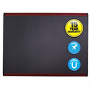 Quartet Magnetic Letter, Push-Pin Bulletin Board, Magnetic Fabric, 24"H x 36"W, Gray - MB543M