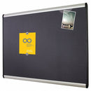 Quartet Magnetic Letter, Push-Pin Bulletin Board, Magnetic Fabric, 48"H x 72"W, Gray - MB547A