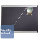 Quartet Magnetic Letter, Push-Pin Bulletin Board, Magnetic Fabric, 48"H x 72"W, Gray - MB547A