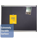 Quartet Magnetic Letter, Push-Pin Bulletin Board, Magnetic Fabric, 48"H x 72"W, Gray - MB547A