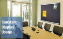 Quartet Magnetic Letter, Push-Pin Bulletin Board, Magnetic Fabric, 48"H x 72"W, Gray - MB547A