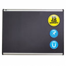 Quartet Magnetic Letter, Push-Pin Bulletin Board, Magnetic Fabric, 36"H x 48"W, Gray - MB544A