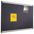Quartet Magnetic Letter, Push-Pin Bulletin Board, Magnetic Fabric, 24"H x 36"W, Gray - MB543A